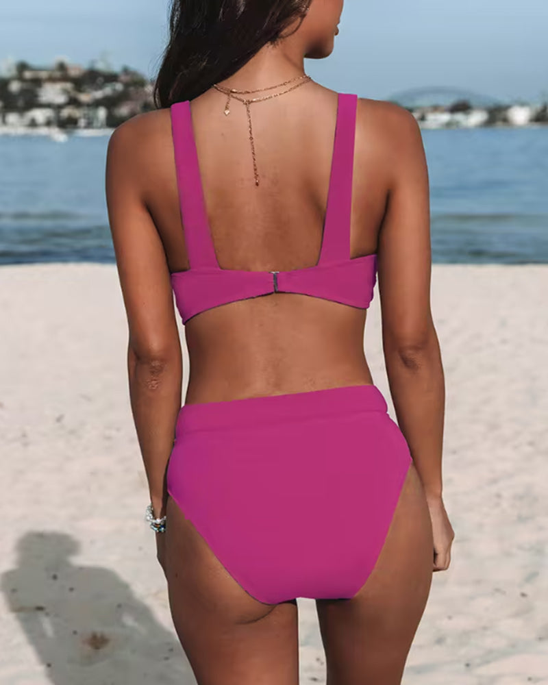Hilde Solid High-Waist Swimsuit – Timeless, Figure-Flattering Swimwear
