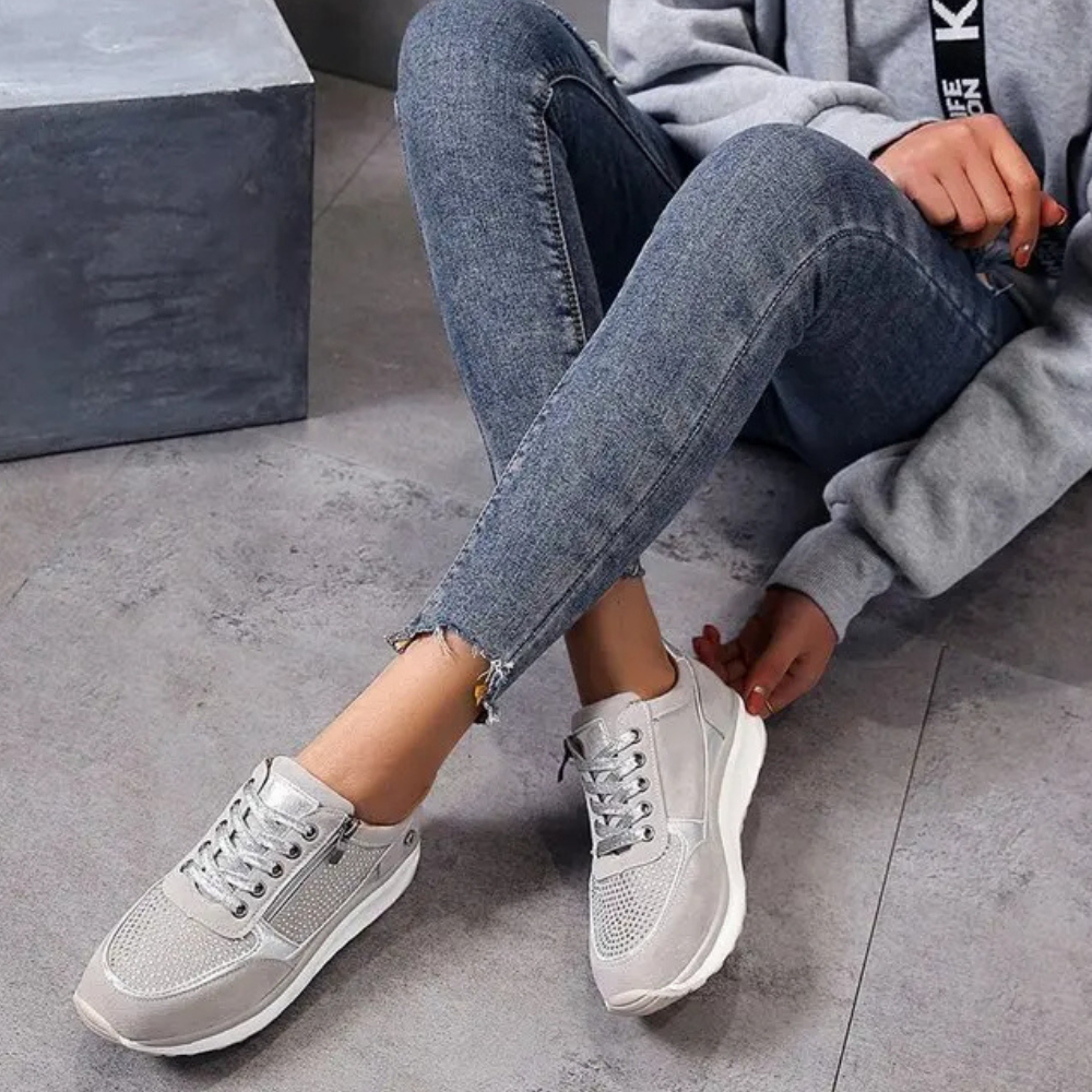Vulcanized Platform Sneakers for Women - Comfort and Elegant Style