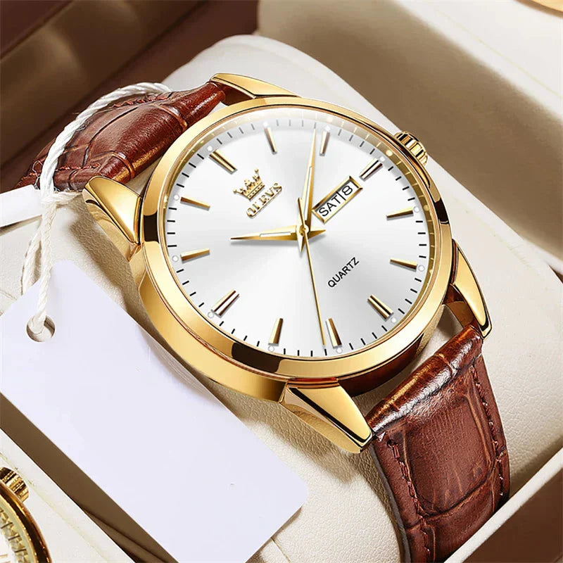Luxury Business Leather Watch for Sophisticated Style
