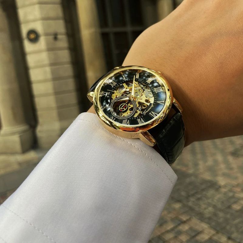 Elegant luxury mechanical watch for a sophisticated style