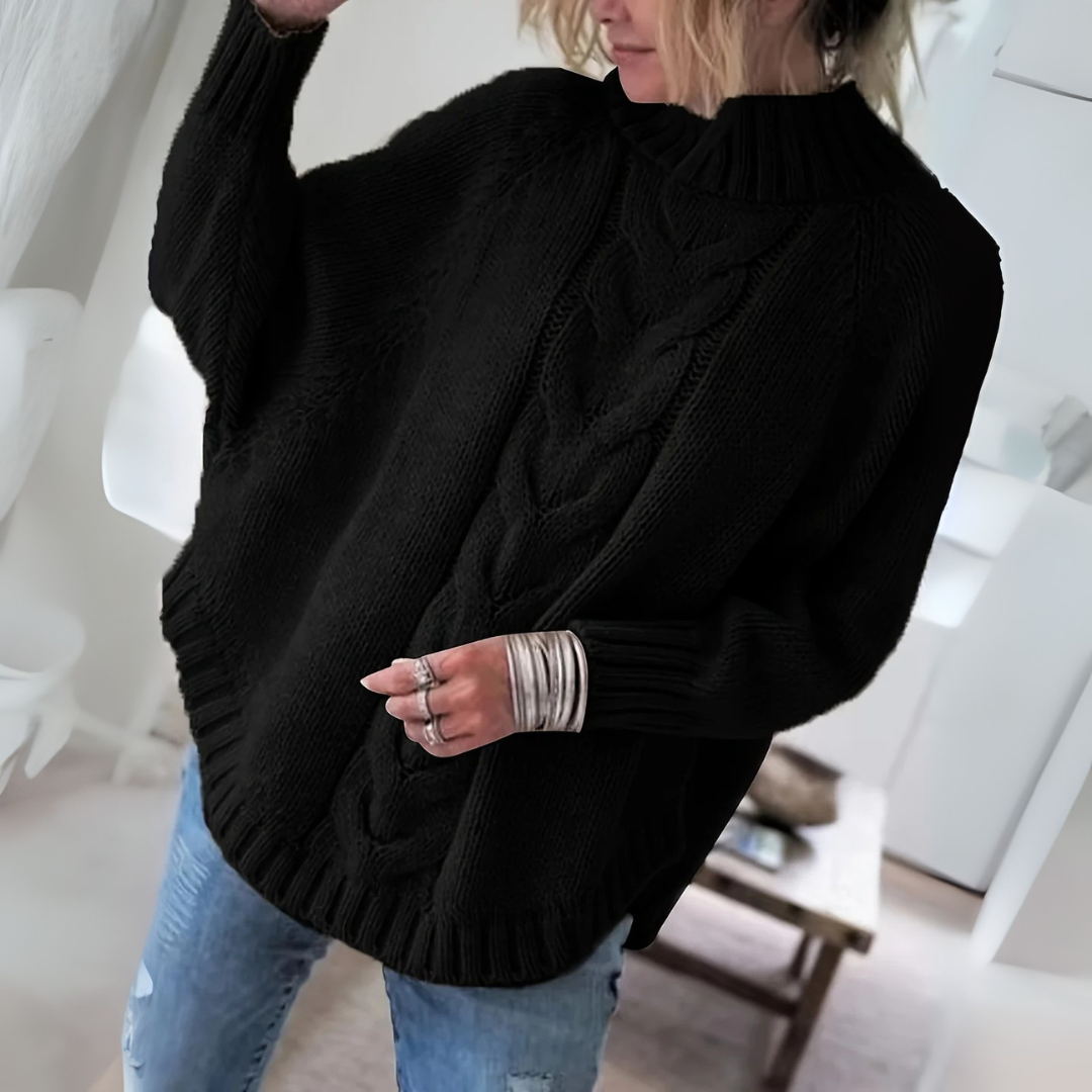 Lorette - Elegant Cable Knit Sweater for a Sophisticated Style