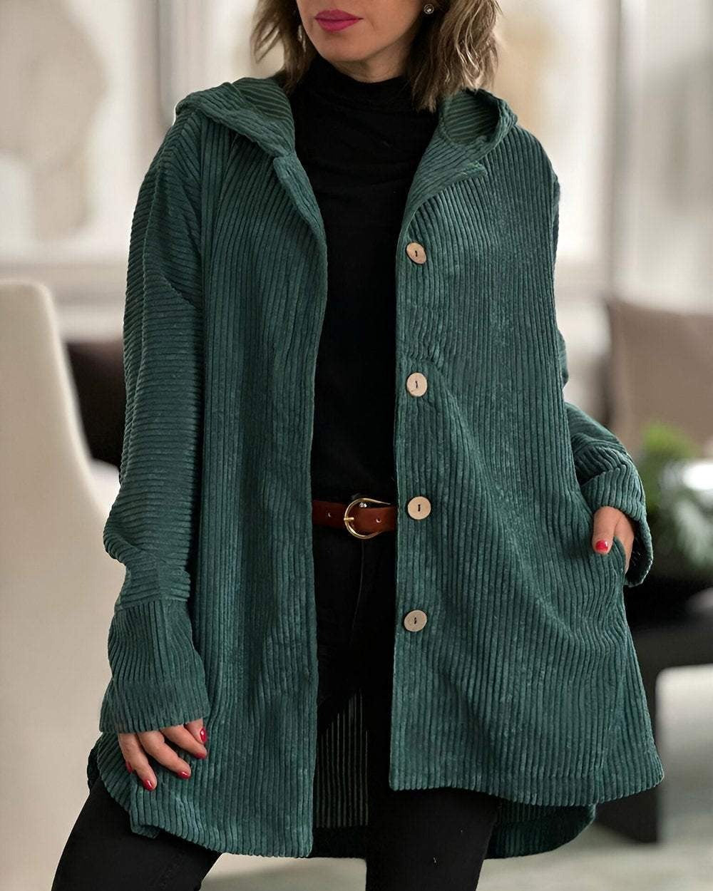 Chelsea |☁️ Toplepicale Cozy Corduroy Hooded Jacket