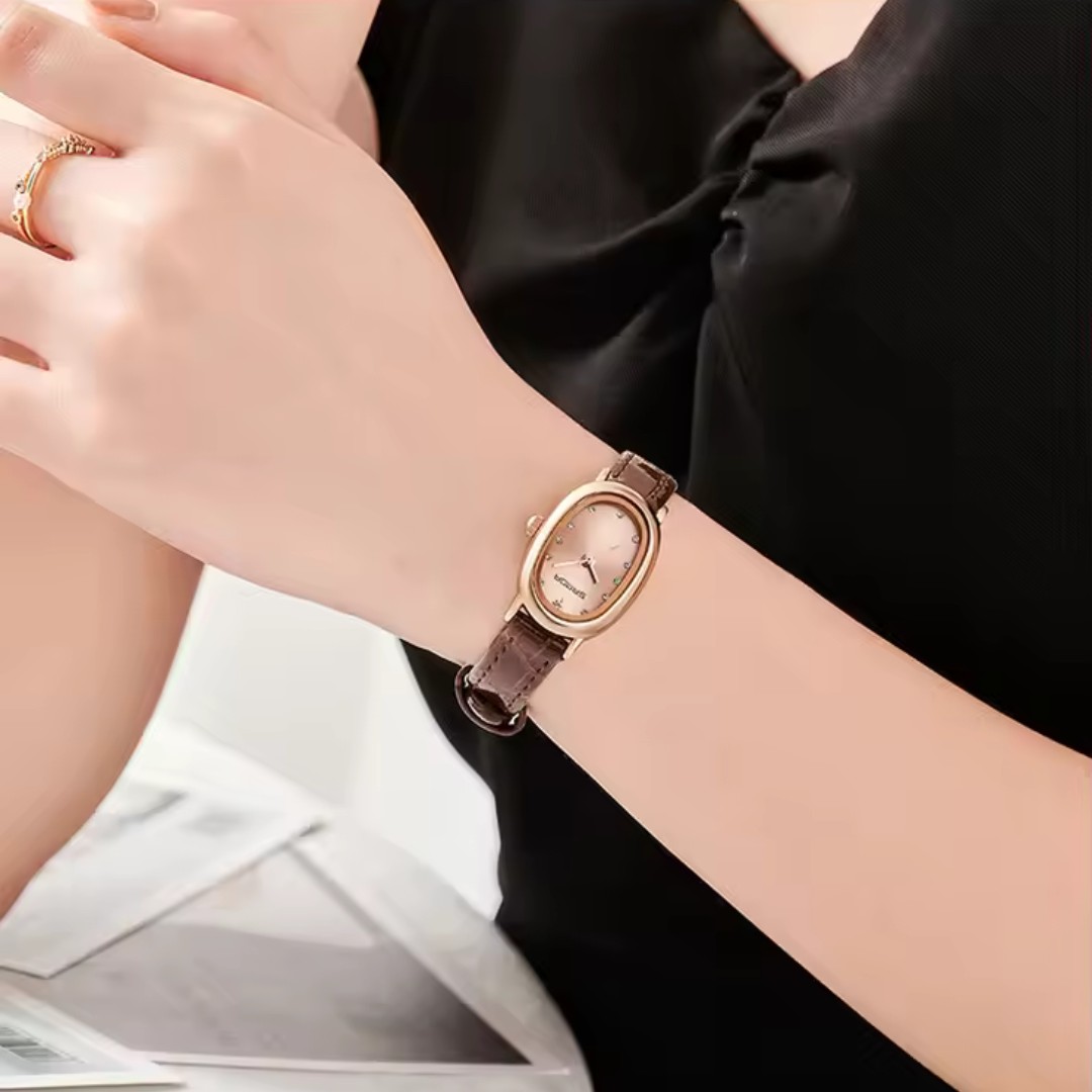 Elegant Oval Vintage Quartz Watch