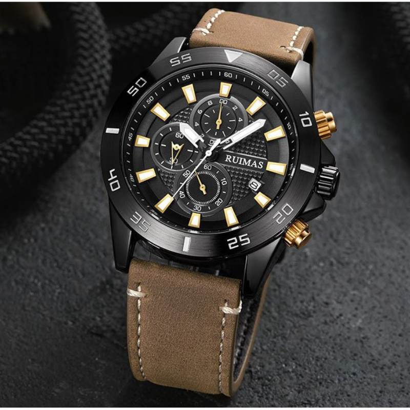 Quartz Chronograph Watch with Digital and Analog Display