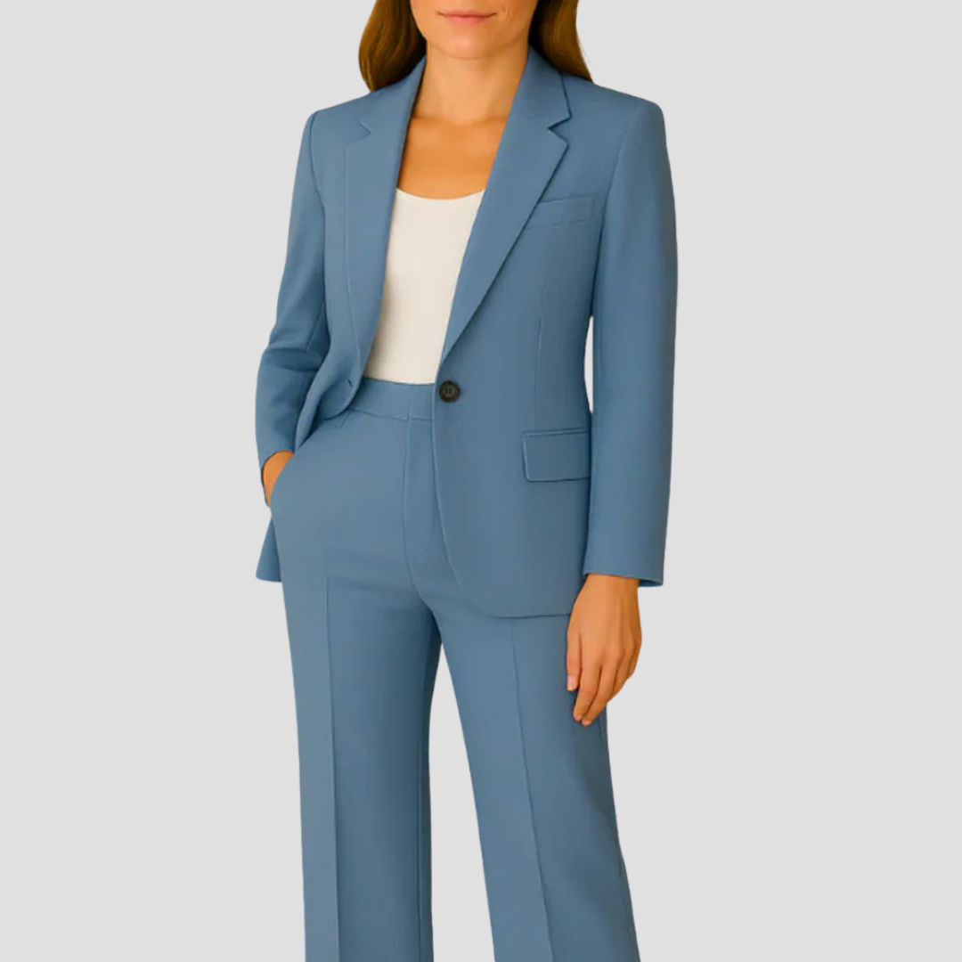 Evelyn | Elegant Women's Tailored Suit Set with Stylish Long Blazer