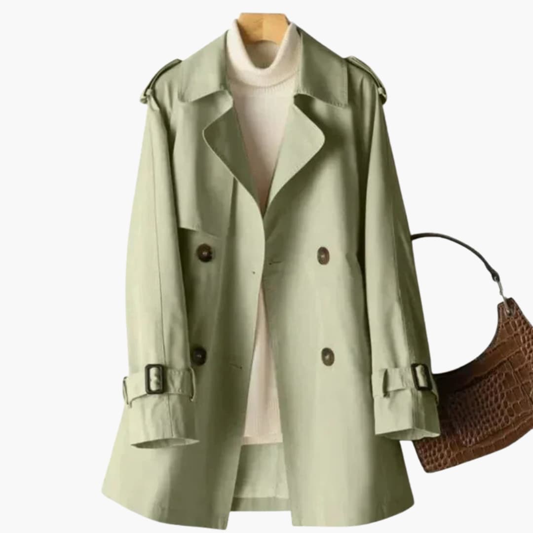 Stylish double-breasted trench coat for women