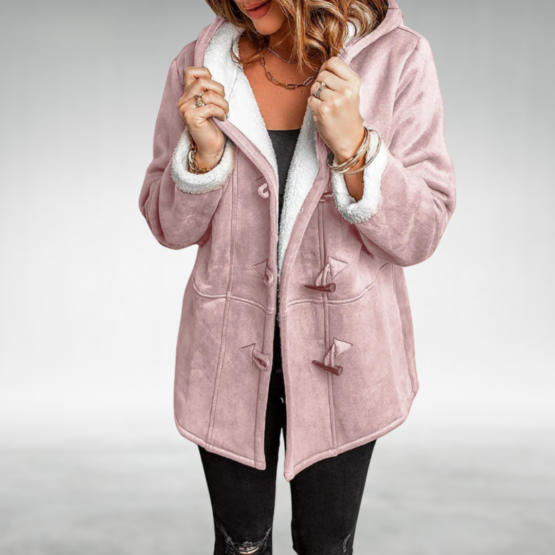 Amara | Button coat with fleece lining for ultimate comfort