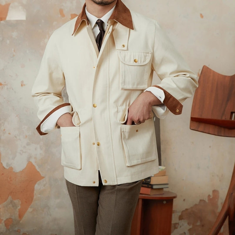 Knit Fishbone Pattern Jacket for a Trendy and Warm Style