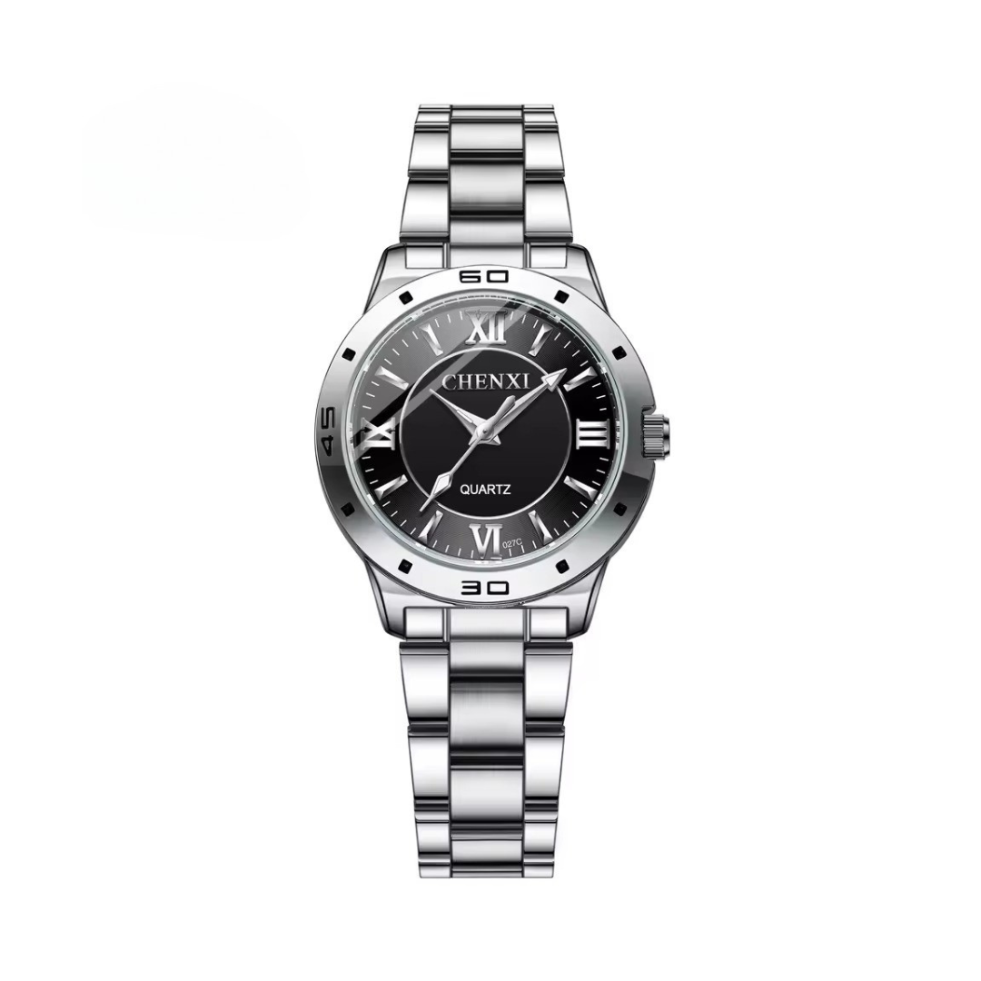 Devishly stylish minimalist stainless steel matching couple's watches
