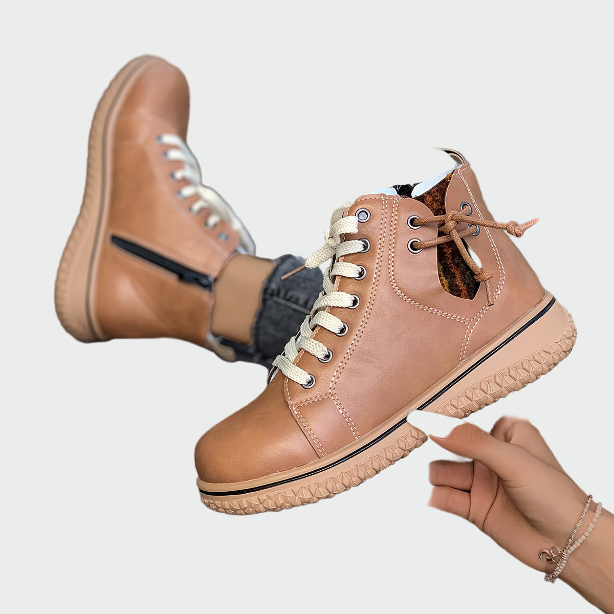 All-Day Comfort Orthopedic Leather Ankle Boots