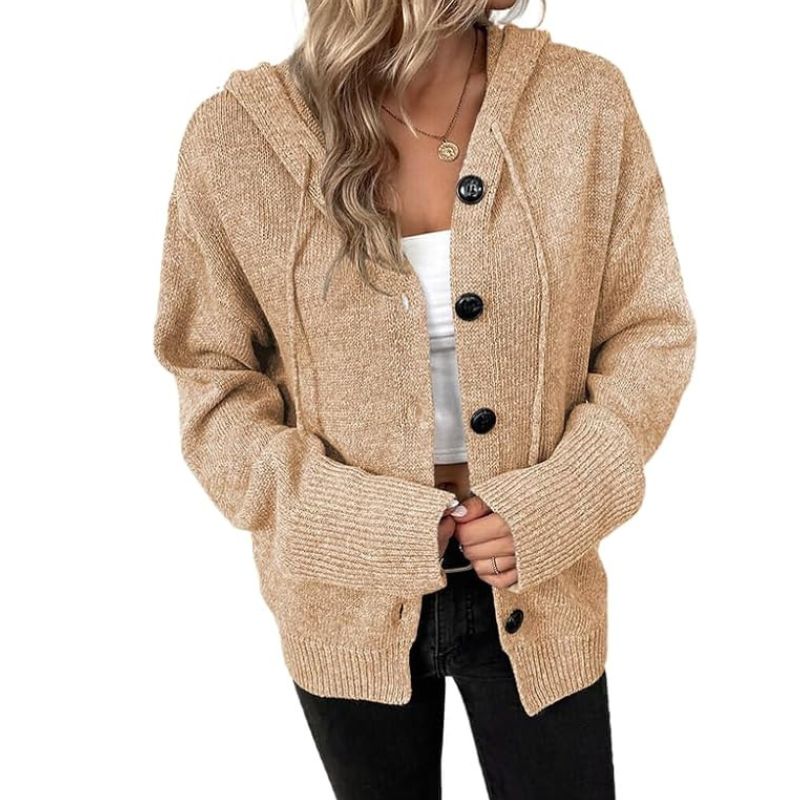 Dana | Women's Cozy Winter Hooded Cardigan for Stylish Warmth