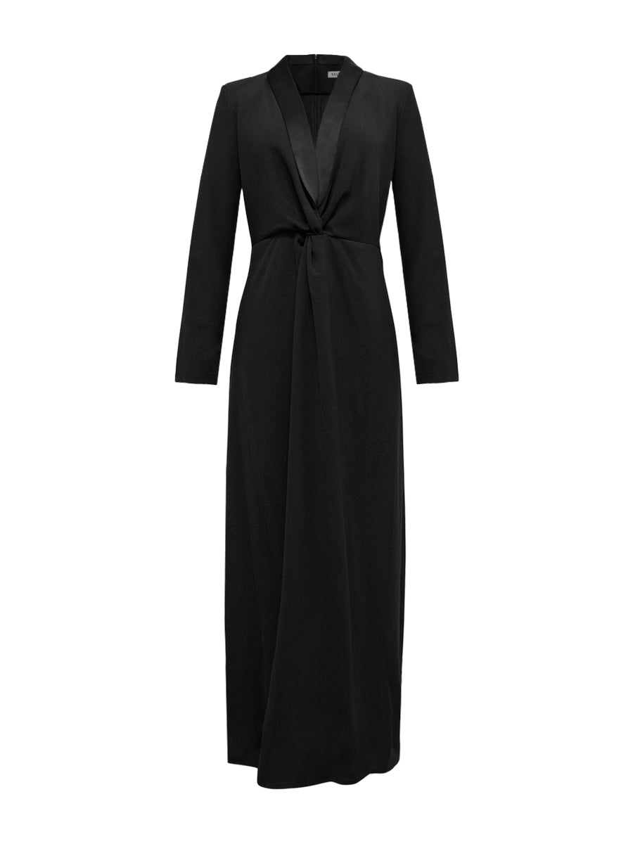 Women’s Long Sleeve Slim Fit Deep V-Neck Maxi Dress
