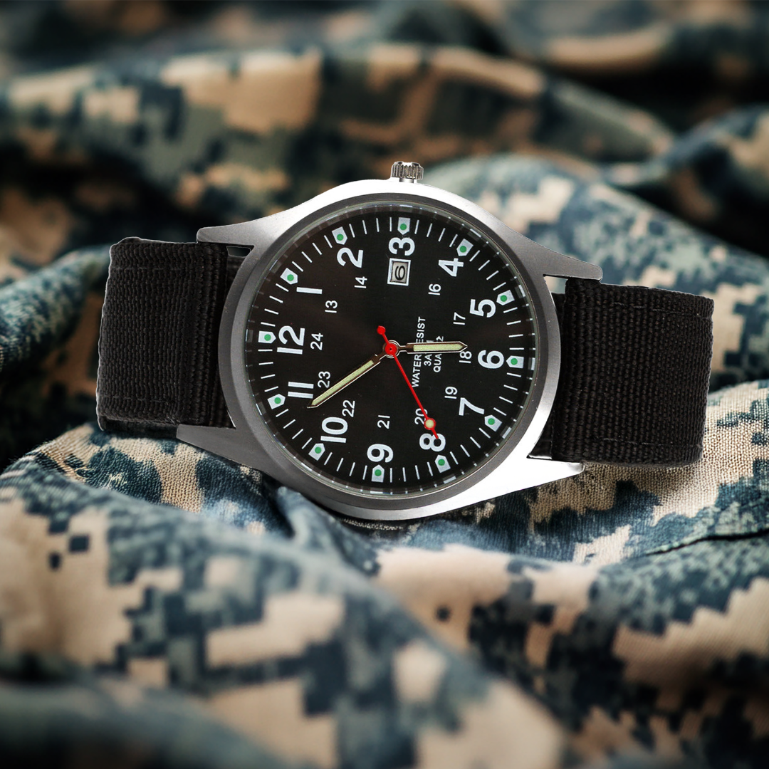 Elegant Casual Watch with Military Style