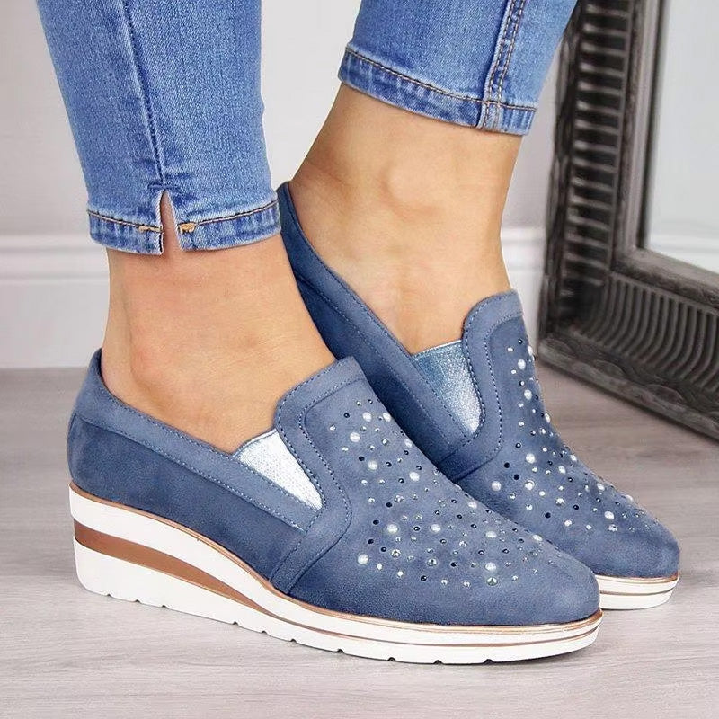 Orthopedic wedge heel sports sneakers for ultimate comfort