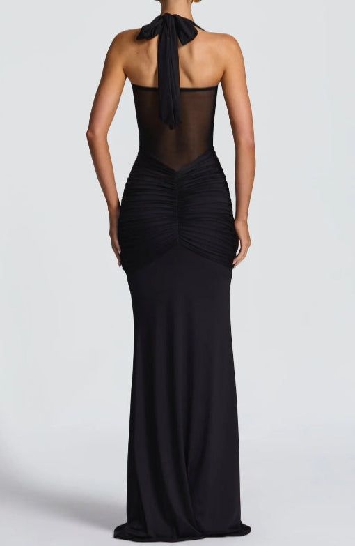 Elegant and Sophisticated Long Maxi Strapless Dress with Laces