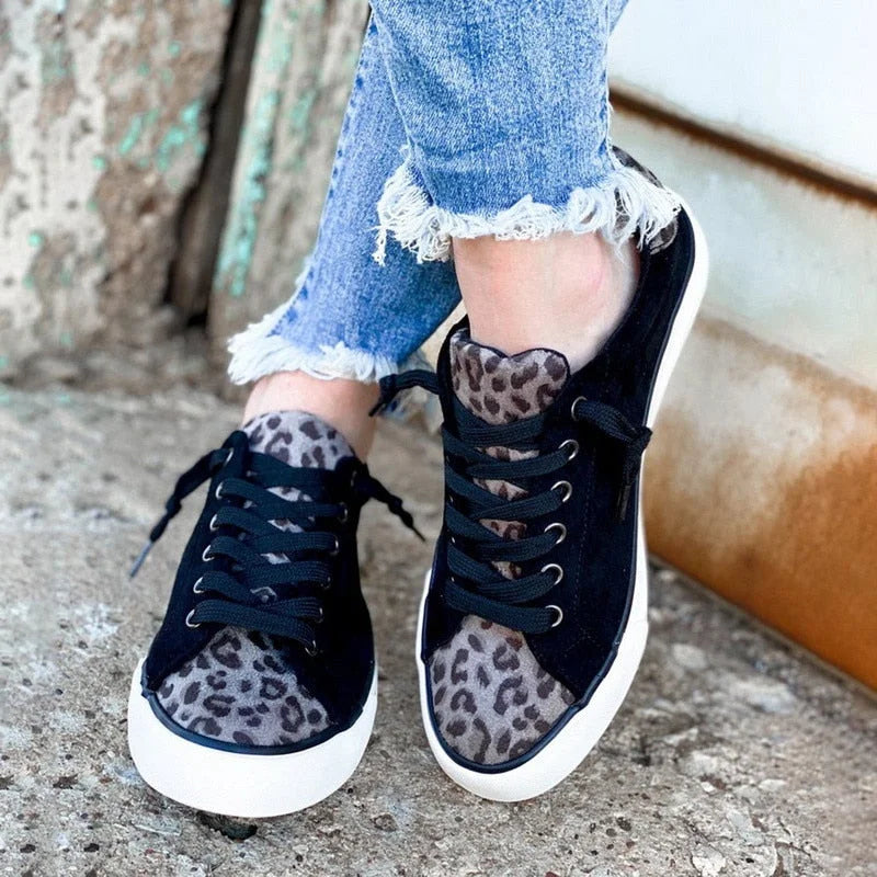 Sophisticated Leopard Print Trendy Sneakers