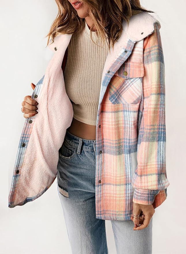 Elvessa | Elegant Plaid Flannel Jacket