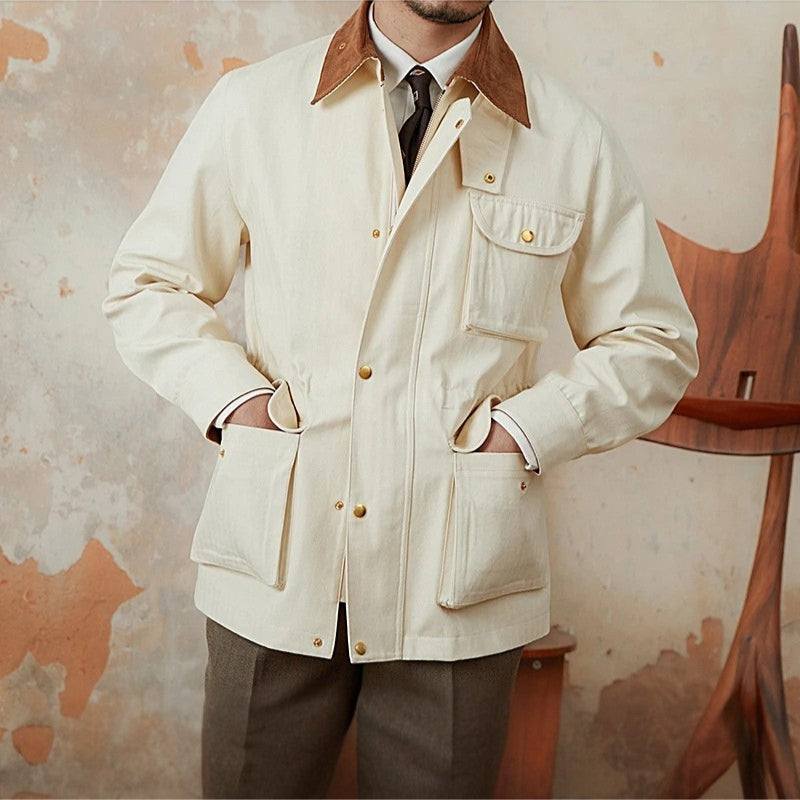 Knit Fishbone Pattern Jacket for a Trendy and Warm Style