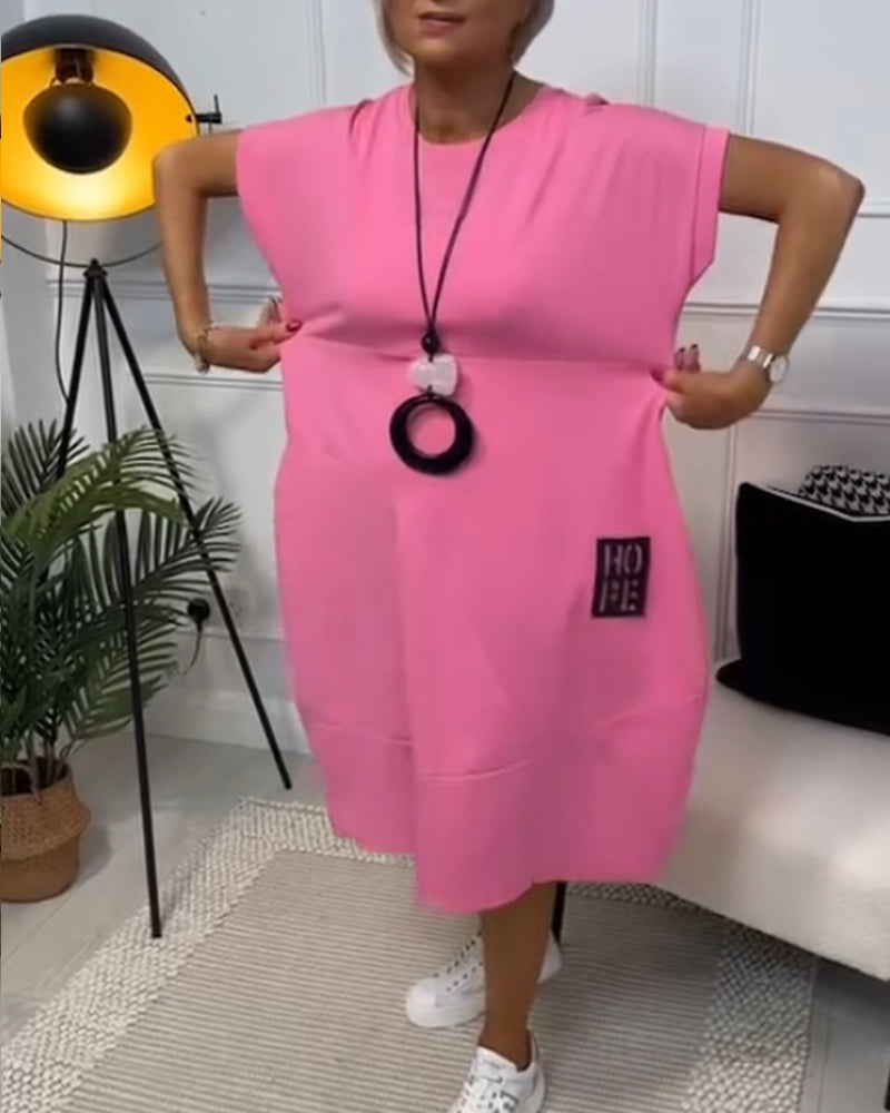 Airy Summer Dress with a Flattering Round Neckline