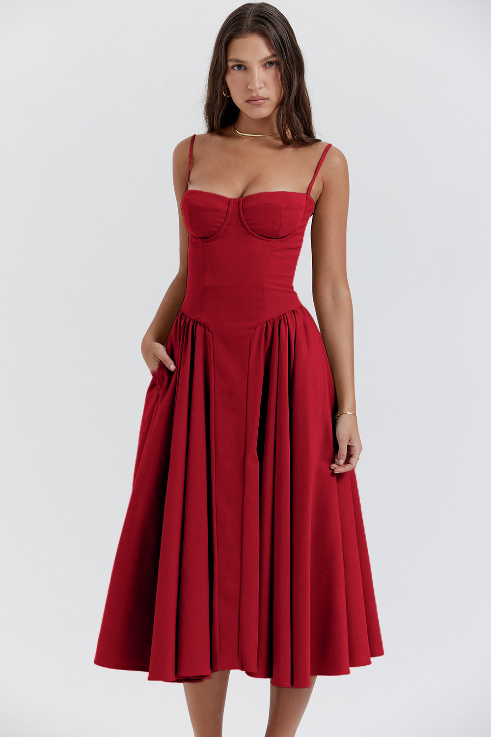 Retro-Inspired Midi Dress