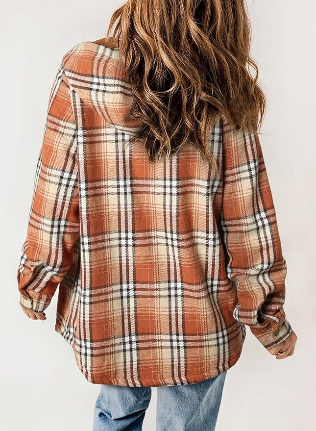 Elvessa | Elegant Plaid Flannel Jacket
