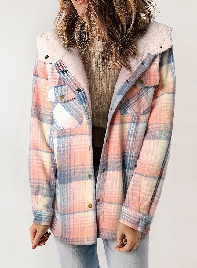 Elvessa | Elegant Plaid Flannel Jacket