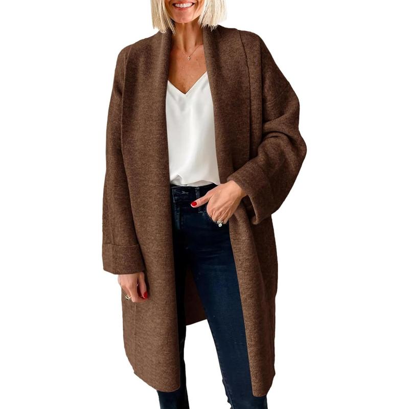 Cozy Chunky Knit Open-Front Oversized Long Cardigan – Ultra-Soft Comfort & Effortless Layering