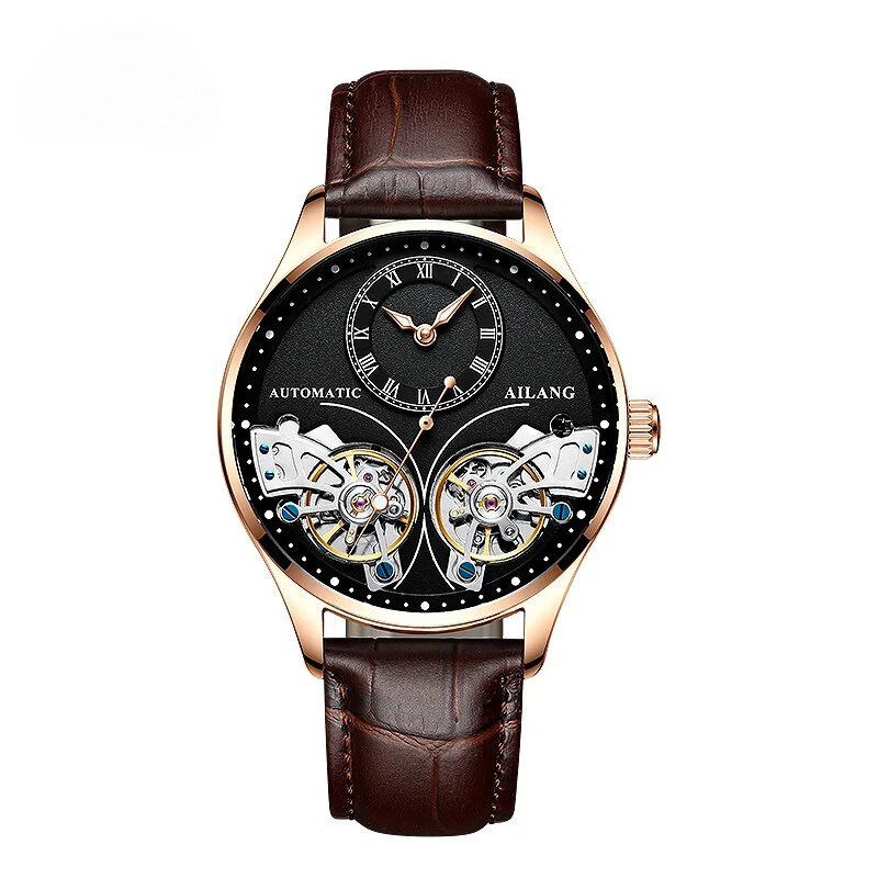 Luxury Double Tourbillon Luminous Mechanical Watch