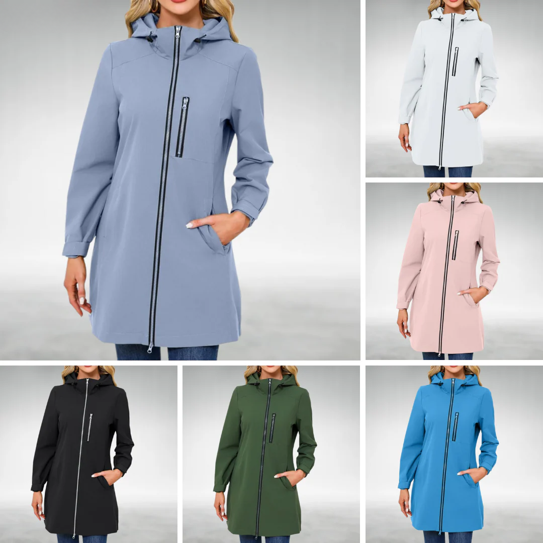 Agnessa | Long waterproof jacket for every season