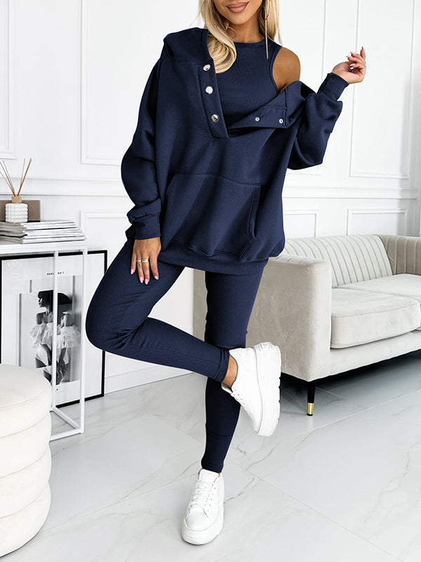 Cozy, Casual 3-Piece Sweatshirt Set for Everyday Comfort