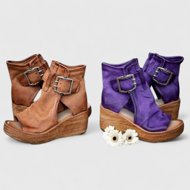 Jocelyn Rustic Wedge Sandals - Effortless Summer Style