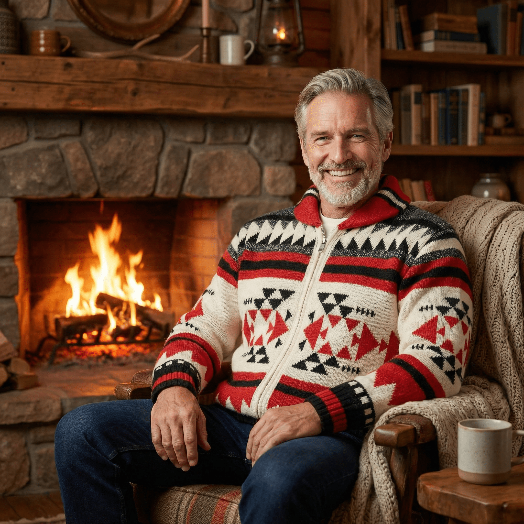 Dominic | Geometric Zip-Knit Cardigan - Sleek, Cozy Knitwear