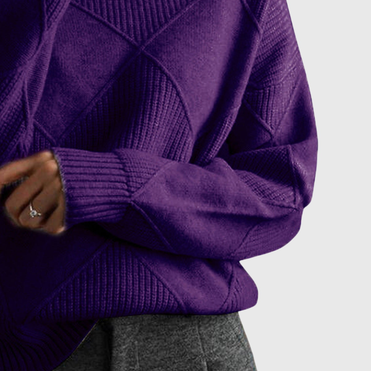 Angela™ - Oversized Cozy Turtleneck Sweater for Comfort and Style