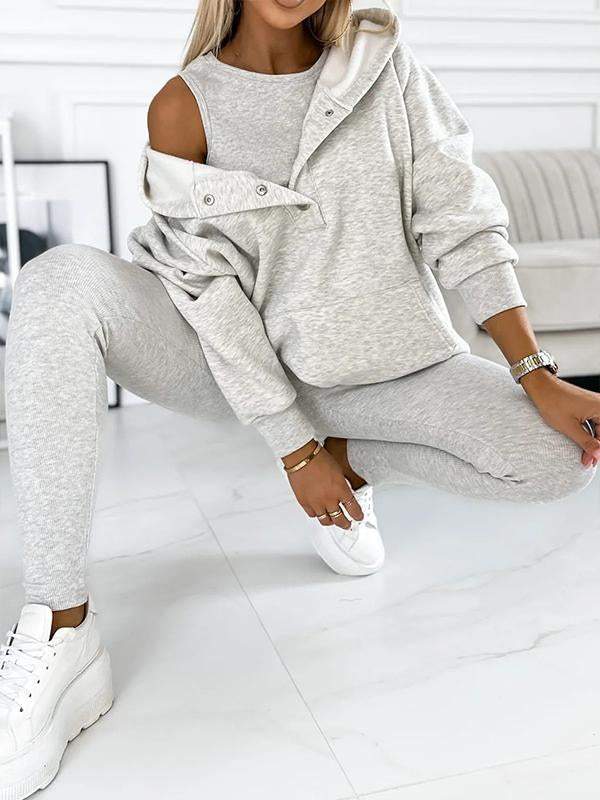 Cozy, Casual 3-Piece Sweatshirt Set for Everyday Comfort