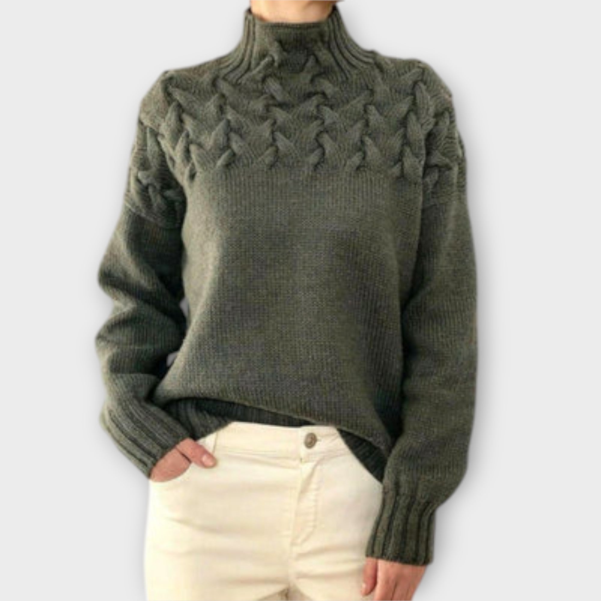 Tina - Cable Knit Sweater for Stylish Warmth