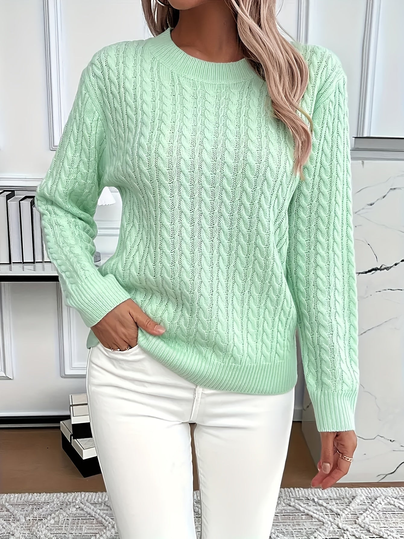 Antonella - Stylish Loose Fit Round Neck Sweater