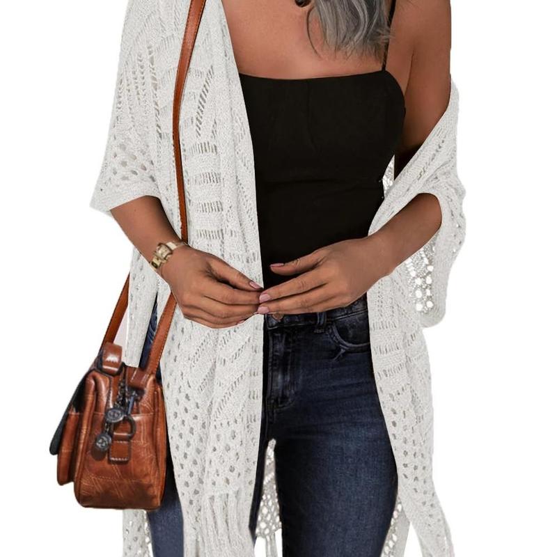 Cozy Summer Hollow-Out Tassel Outerwear