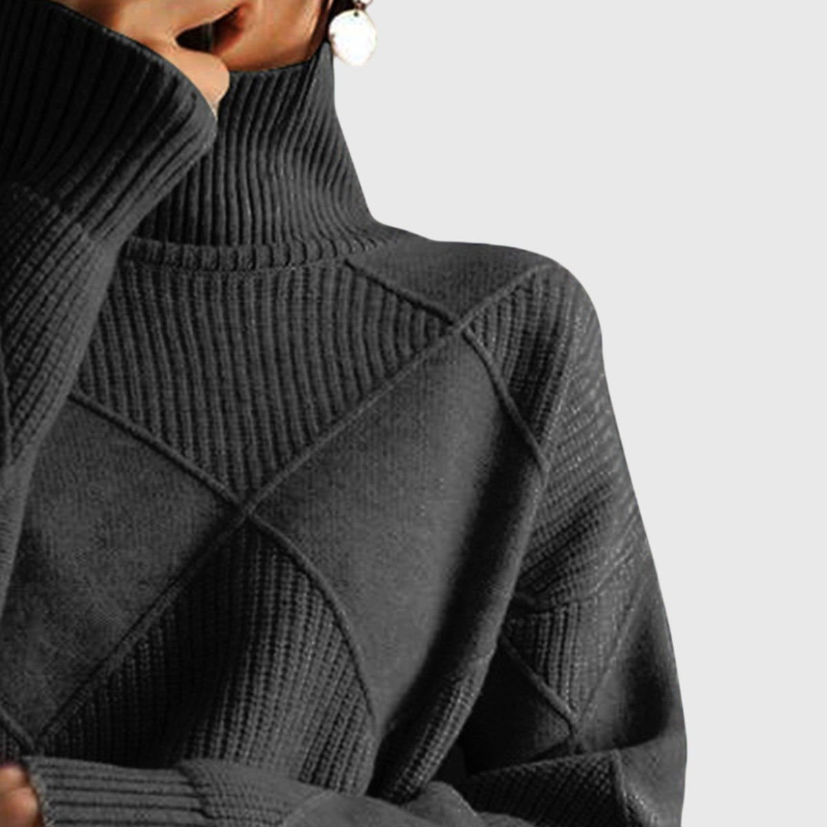 Angela™ - Oversized Cozy Turtleneck Sweater for Comfort and Style