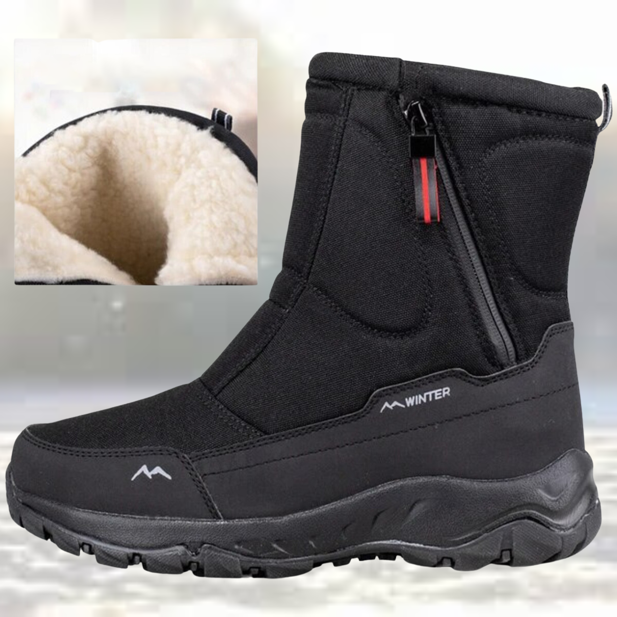 Women's Cozy Velvet-Lined Waterproof Boots