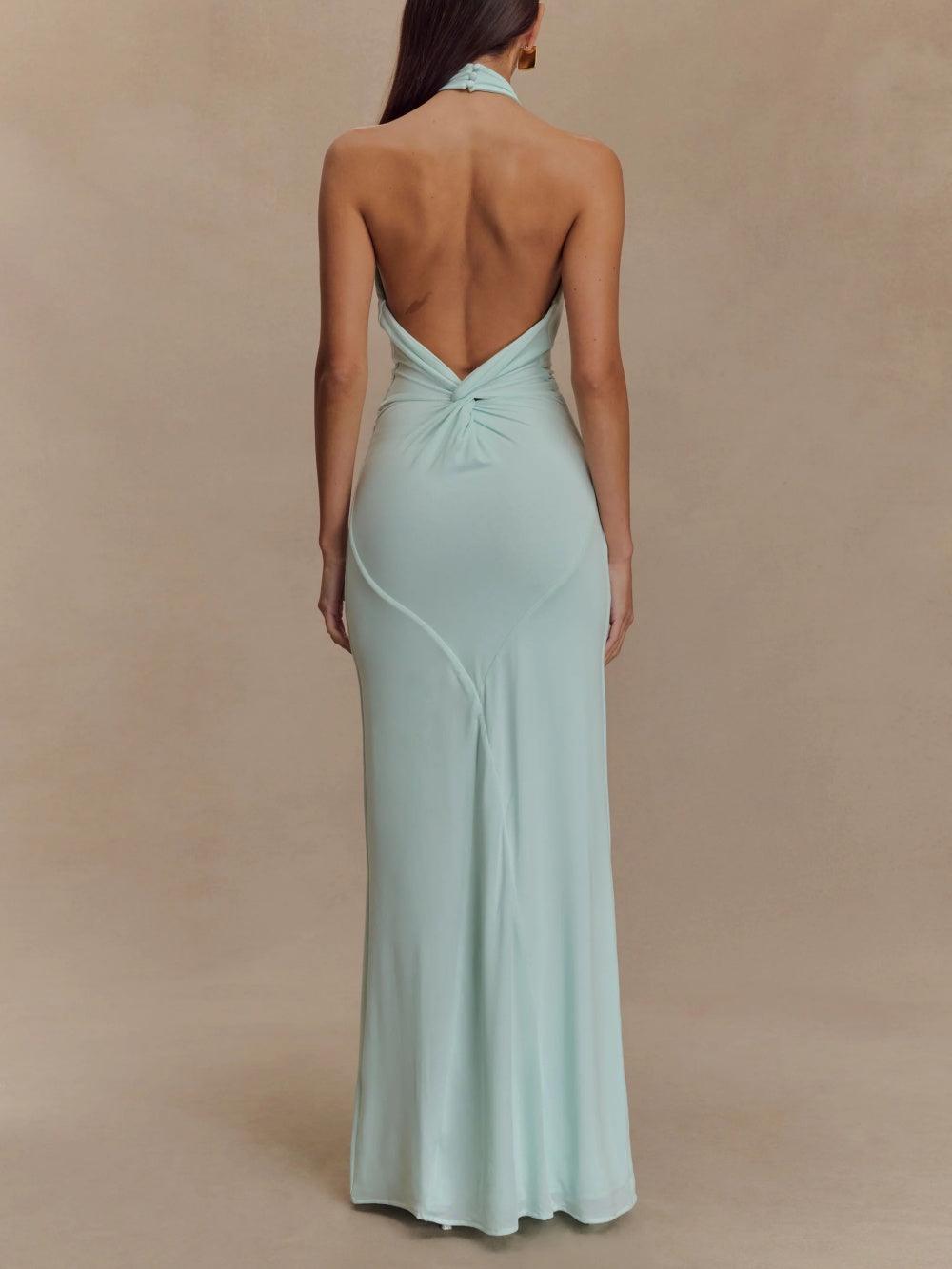 Adrianna | Elegant Maxi Halter Dress 1
