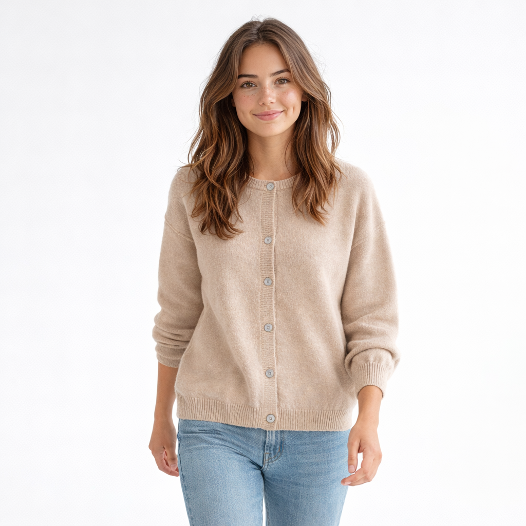 Alana Damen Button Cardigan with Relaxed Fit for a Casual Look Casual | Amorci Casual | Amorci