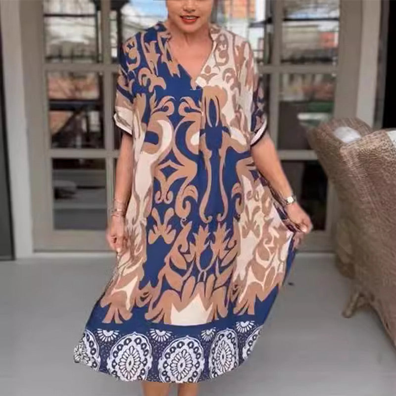 Alessia | Airy Midi Dress with V-Neck 5