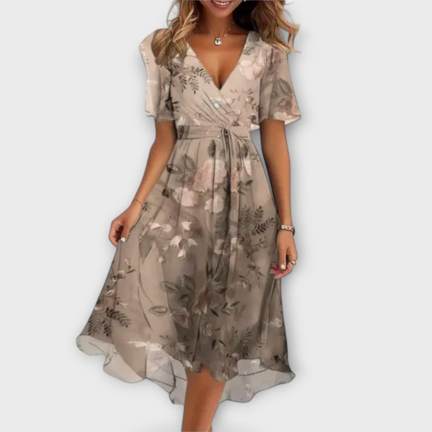 Annegret | Casual V-Neck Dress 4
