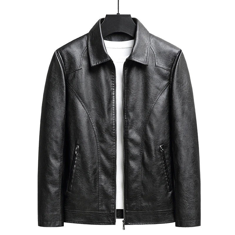 Motorcycle Leather Jacket - Rugged and Elegant Style