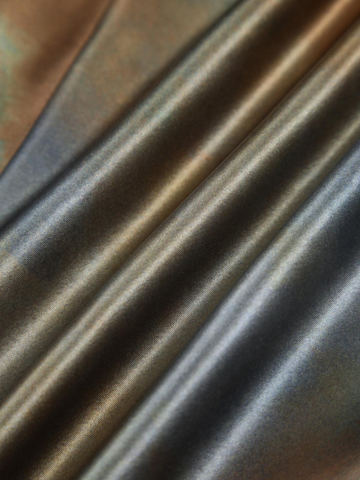 Long Satin Neptune Dress with Open Back for Sophisticated Elegance