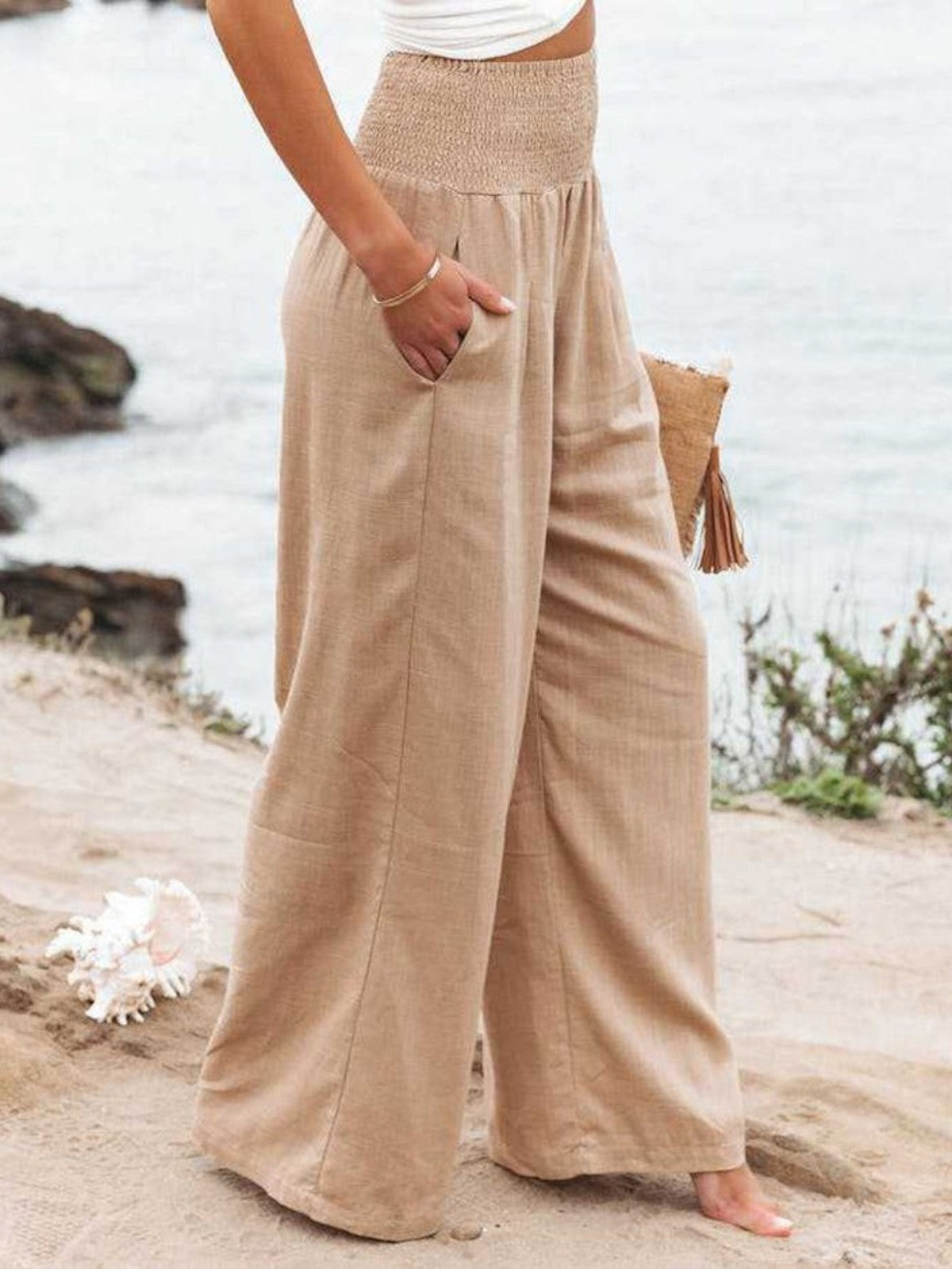 THALIORA – Wide linen pants Remi for an elegant and comfortable style