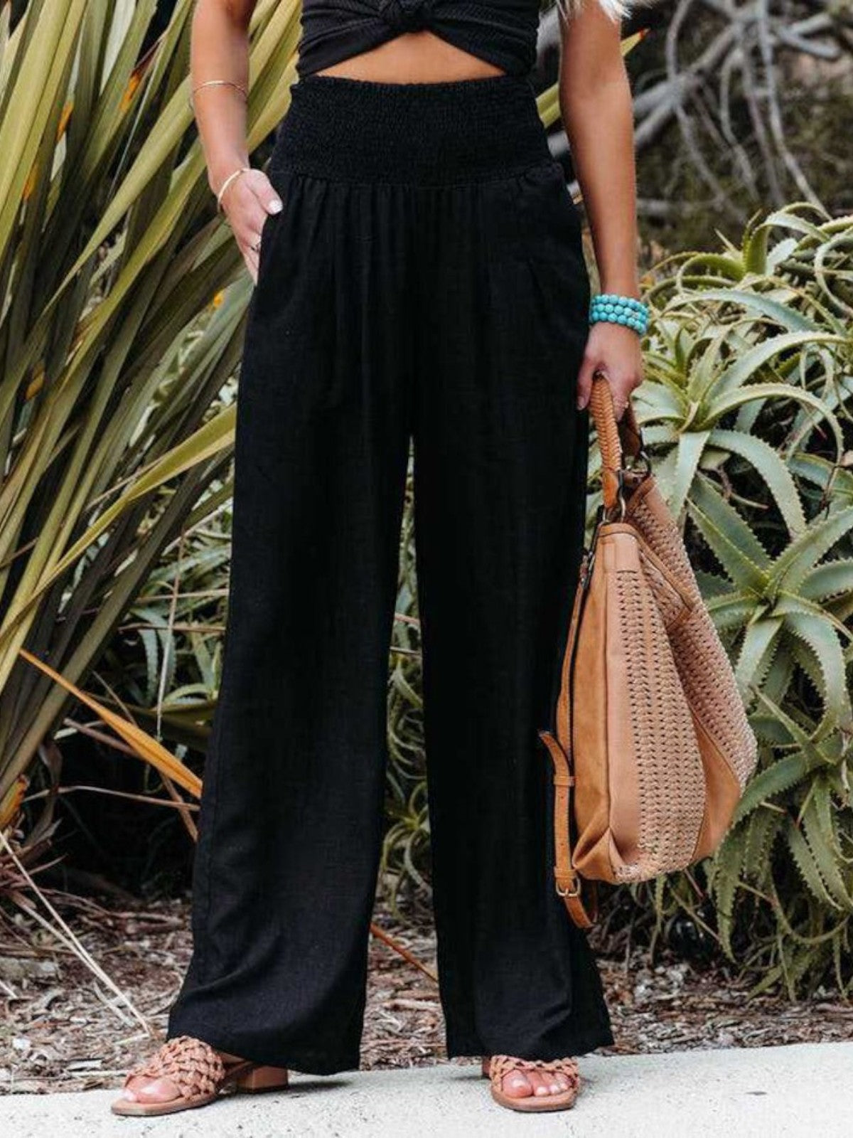 THALIORA – Wide linen pants Remi for an elegant and comfortable style