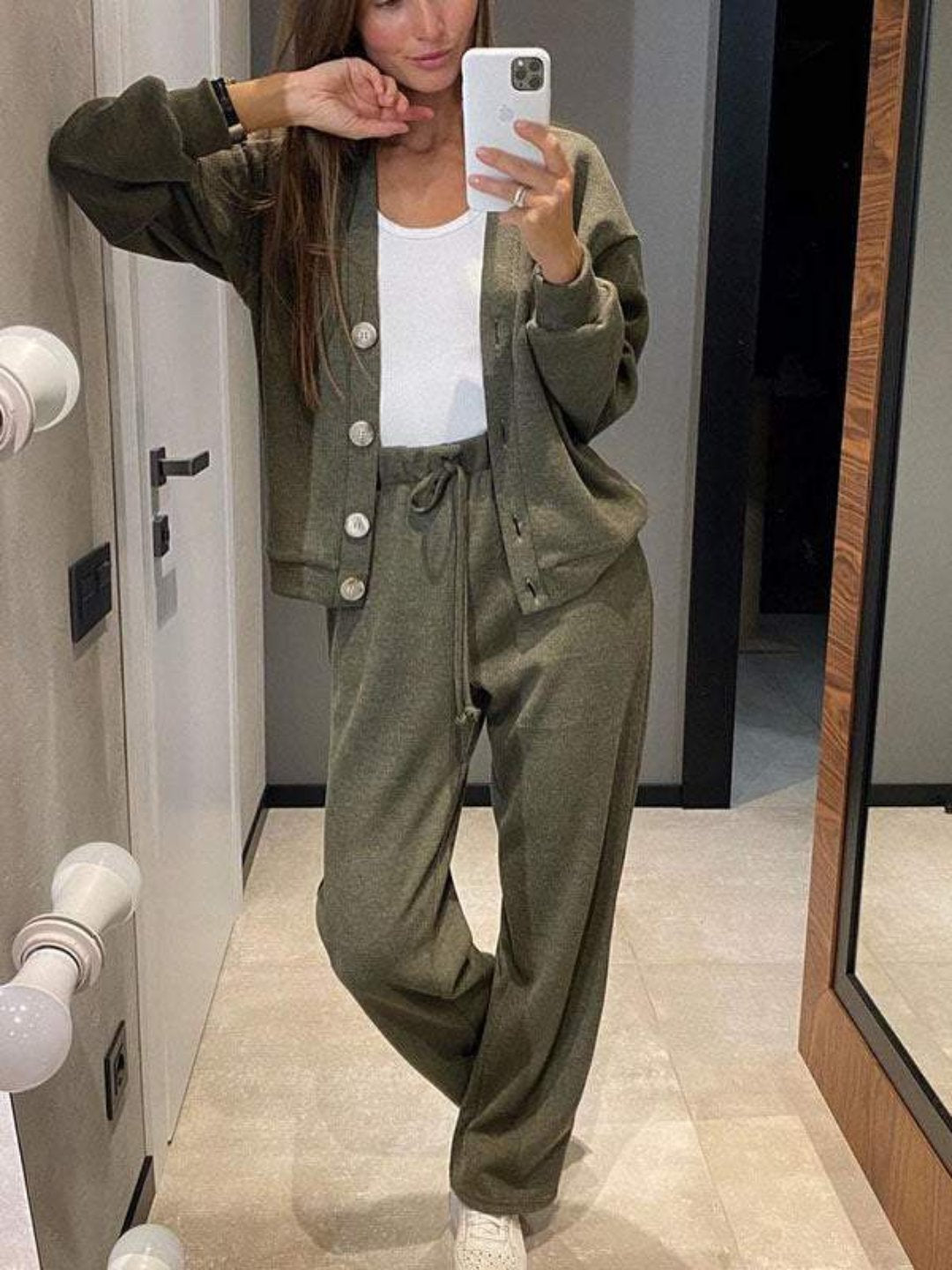 Kylie | Women's Comfortable Relaxed Cardigan & Stylish Drawstring Pants Set