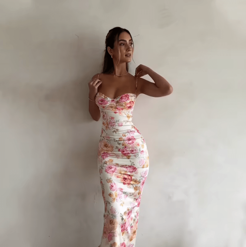 Beau | Summer Maxi Dress with Floral Pattern 0