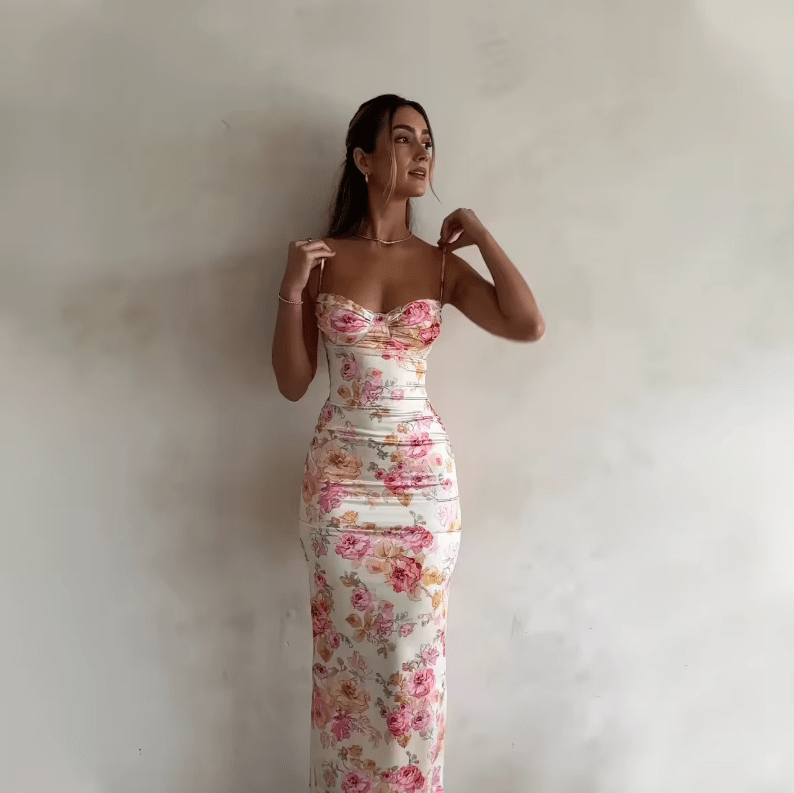 Beau | Summer Maxi Dress with Floral Pattern 1